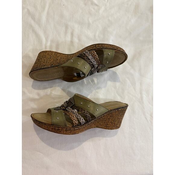 Patrizia by Spring Step Pitaya Size 38 US 7 Braided 2.5" Wedge Sandal Open Toe - Picture 11 of 16